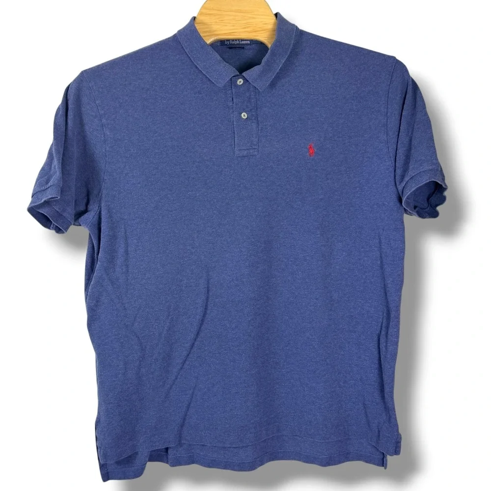 Polo Ralph Lauren Polo Shirt Mens XXL Blue Classic Cotton Short Sleeve Pony Golf